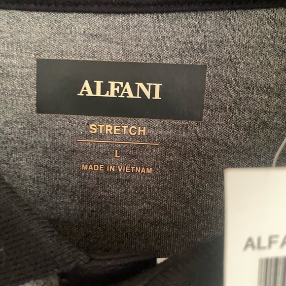 Alfani Men's Polo Shirt in Black and Gray Size Large - Picture 2 of 5